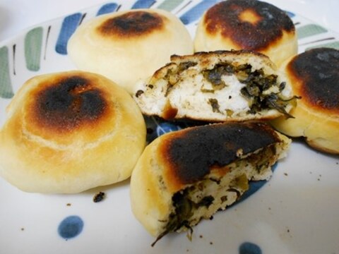 おやつに　夜食に　☆　高菜のお焼き